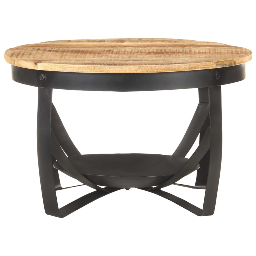 Salontafel Ø Ruw Mangohout 68 x 43 cm massief mangohout