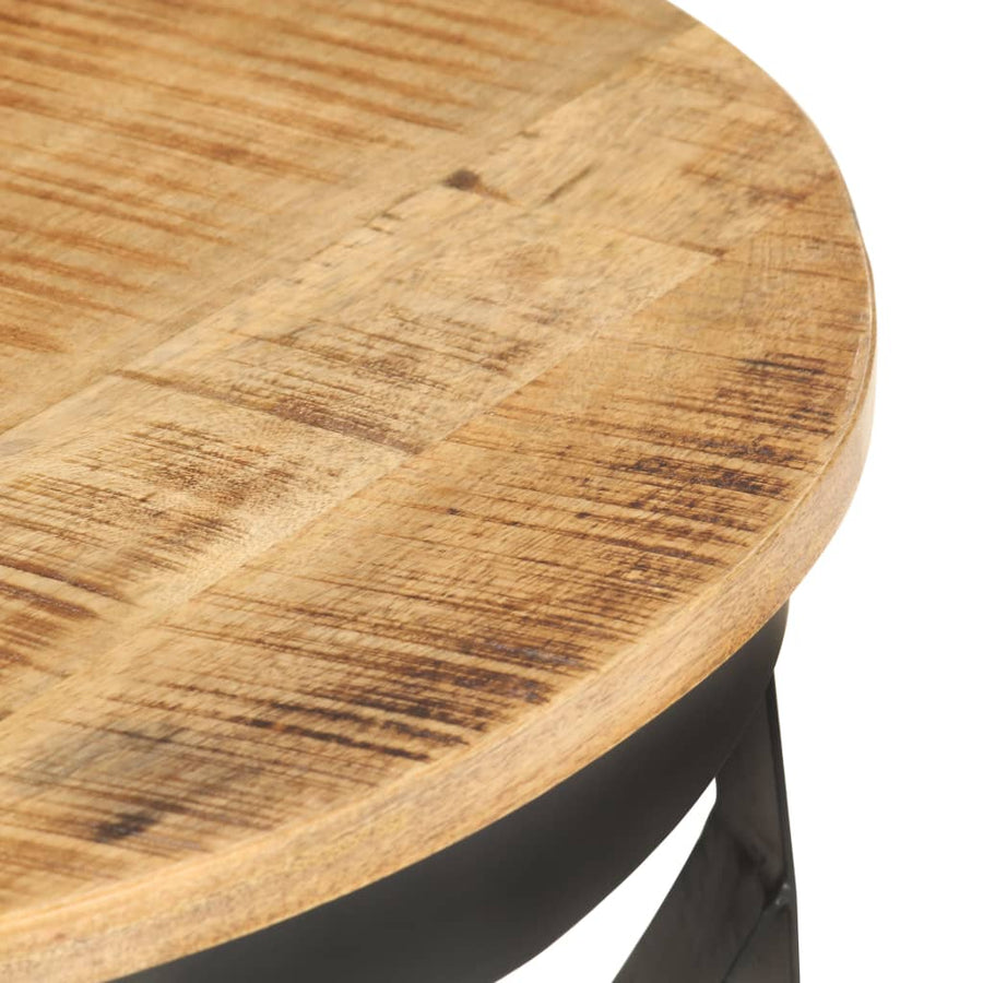 Salontafel Ø Ruw Mangohout 68 x 43 cm massief mangohout