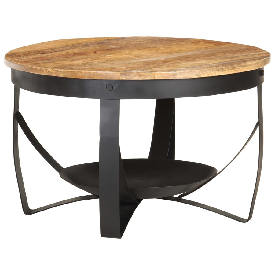 Salontafel Ø Ruw Mangohout 68 x 43 cm massief mangohout