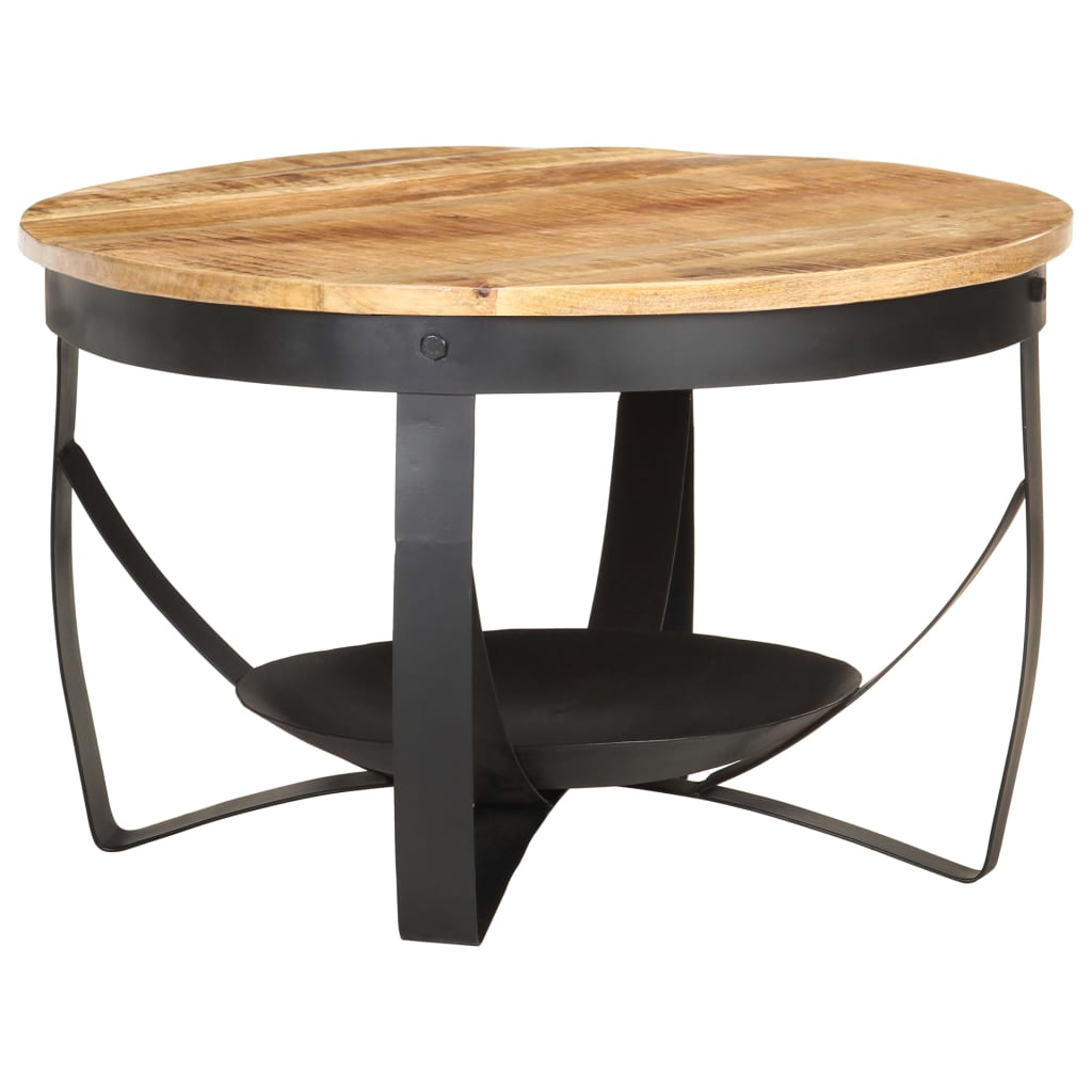 Salontafel Ø Ruw Mangohout 68 x 43 cm massief mangohout