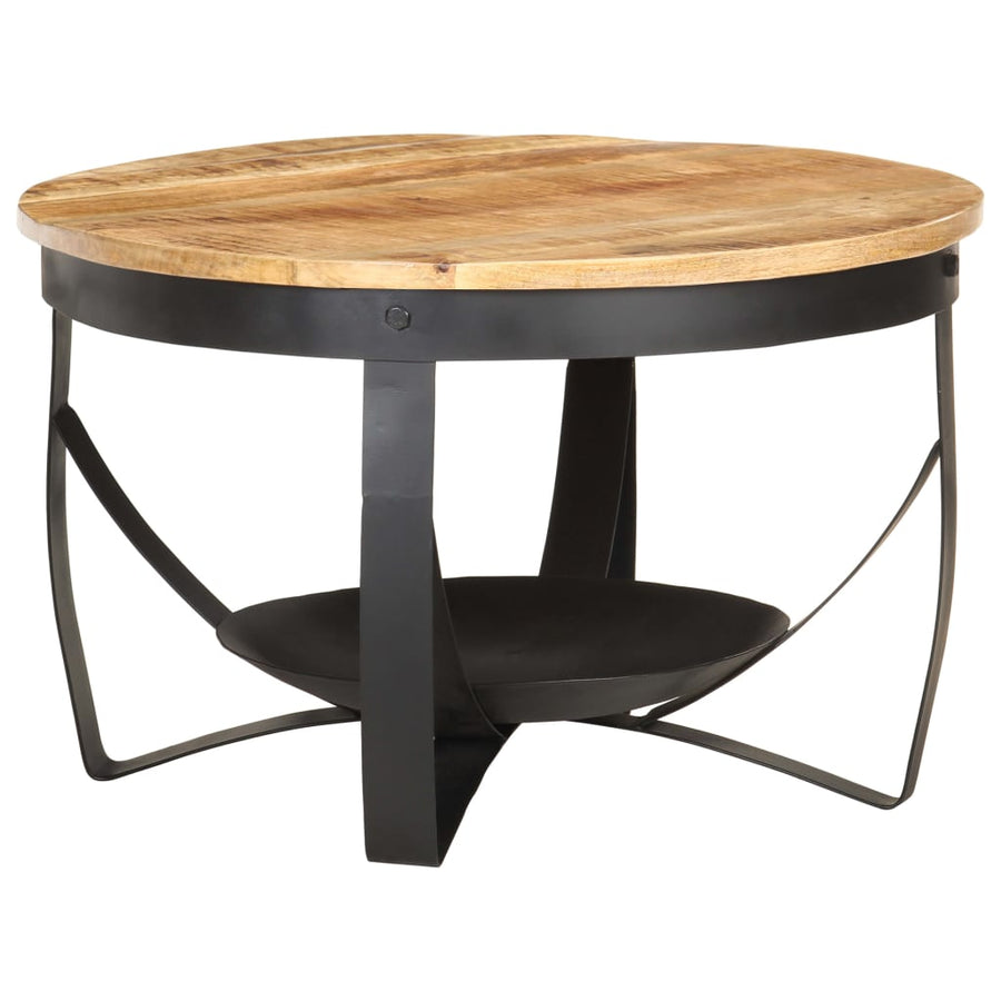 Salontafel Ø Ruw Mangohout 68 x 43 cm massief mangohout