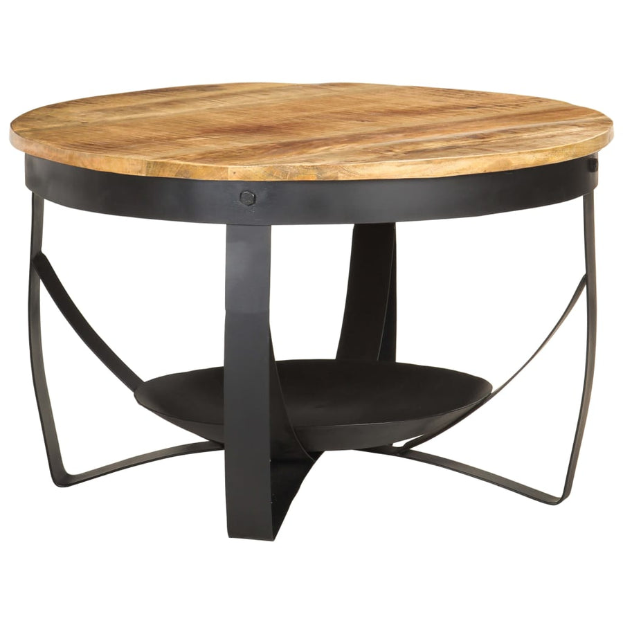 Salontafel Ø Ruw Mangohout 68 x 43 cm massief mangohout