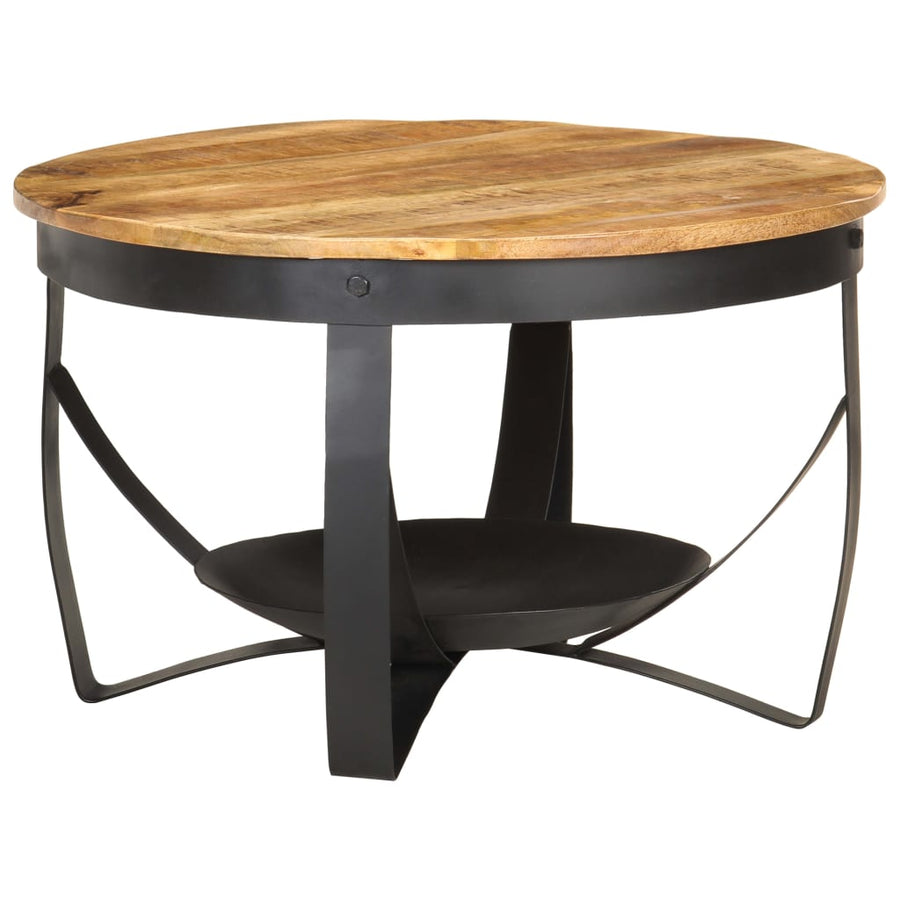 Salontafel Ø Ruw Mangohout 68 x 43 cm massief mangohout