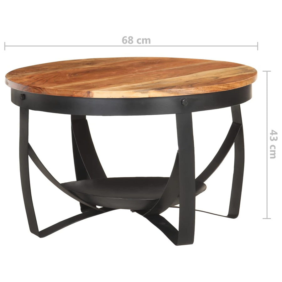 Salontafel Ø 68 x 43 cm Massief acaciahout