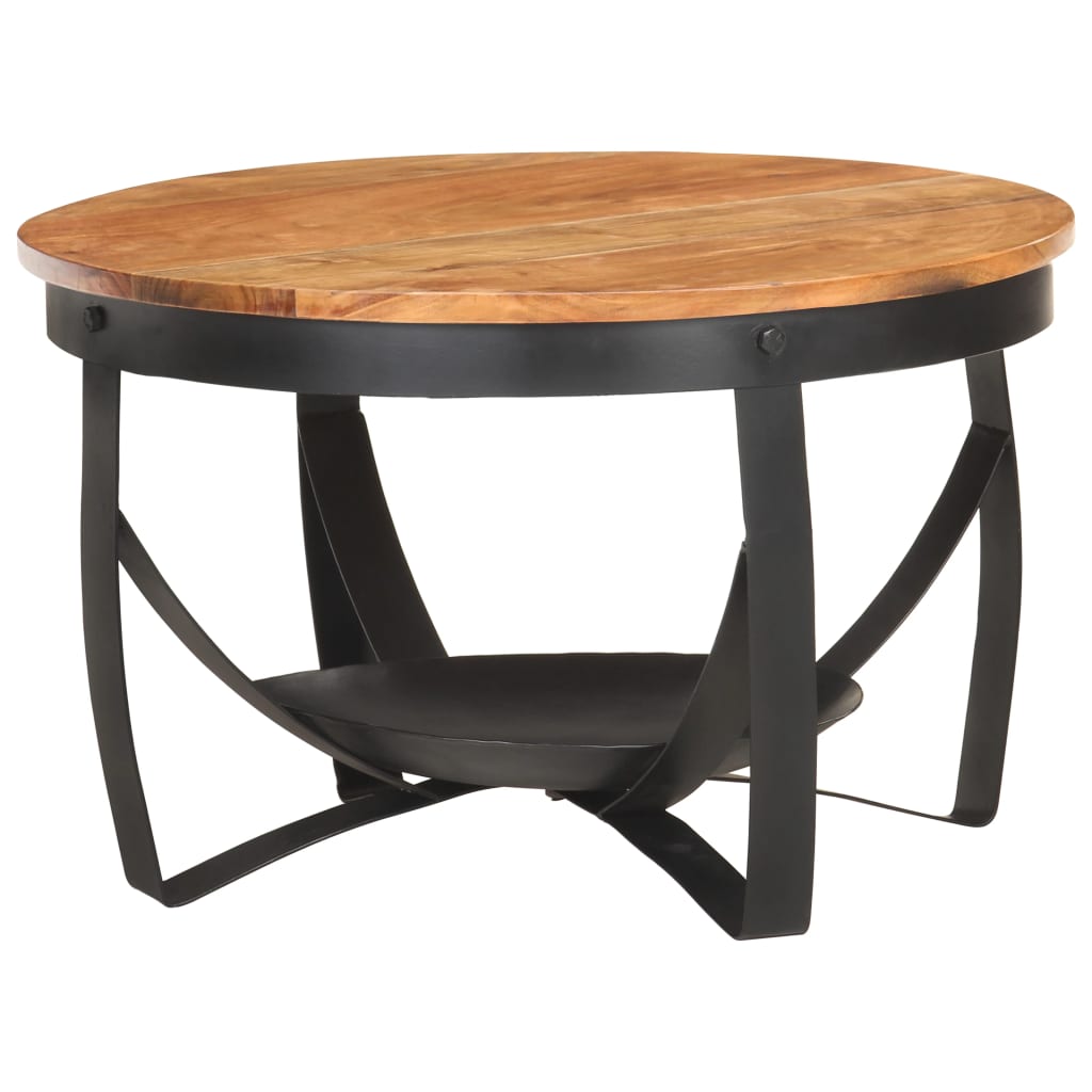Salontafel Ø 68 x 43 cm Massief acaciahout