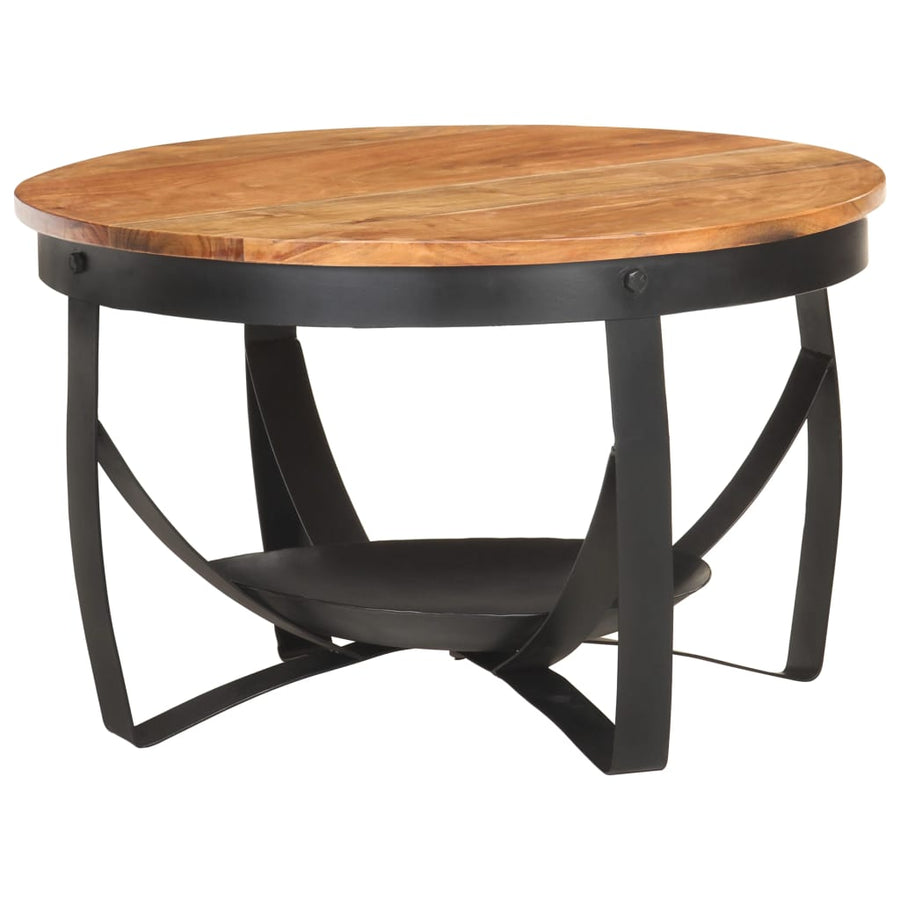 Salontafel Ø 68 x 43 cm Massief acaciahout