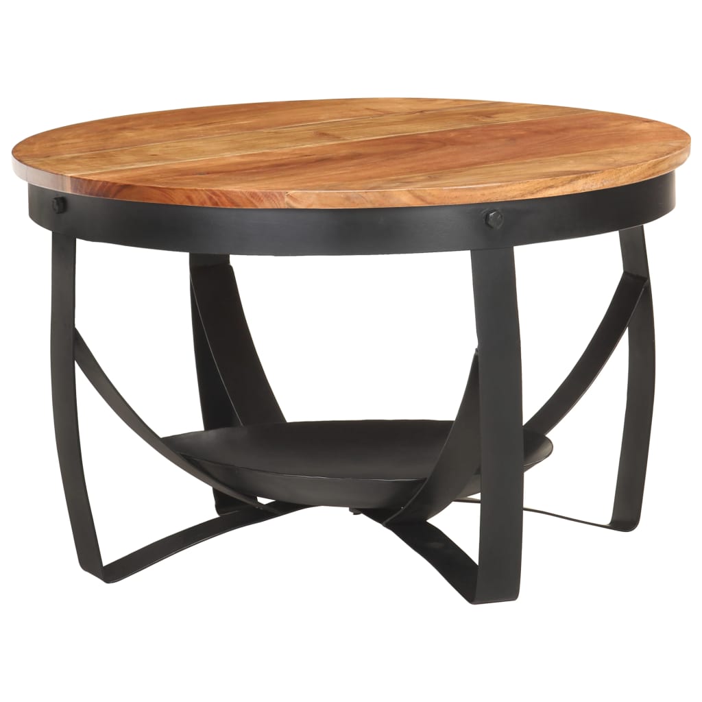 Salontafel Ø 68 x 43 cm Massief acaciahout