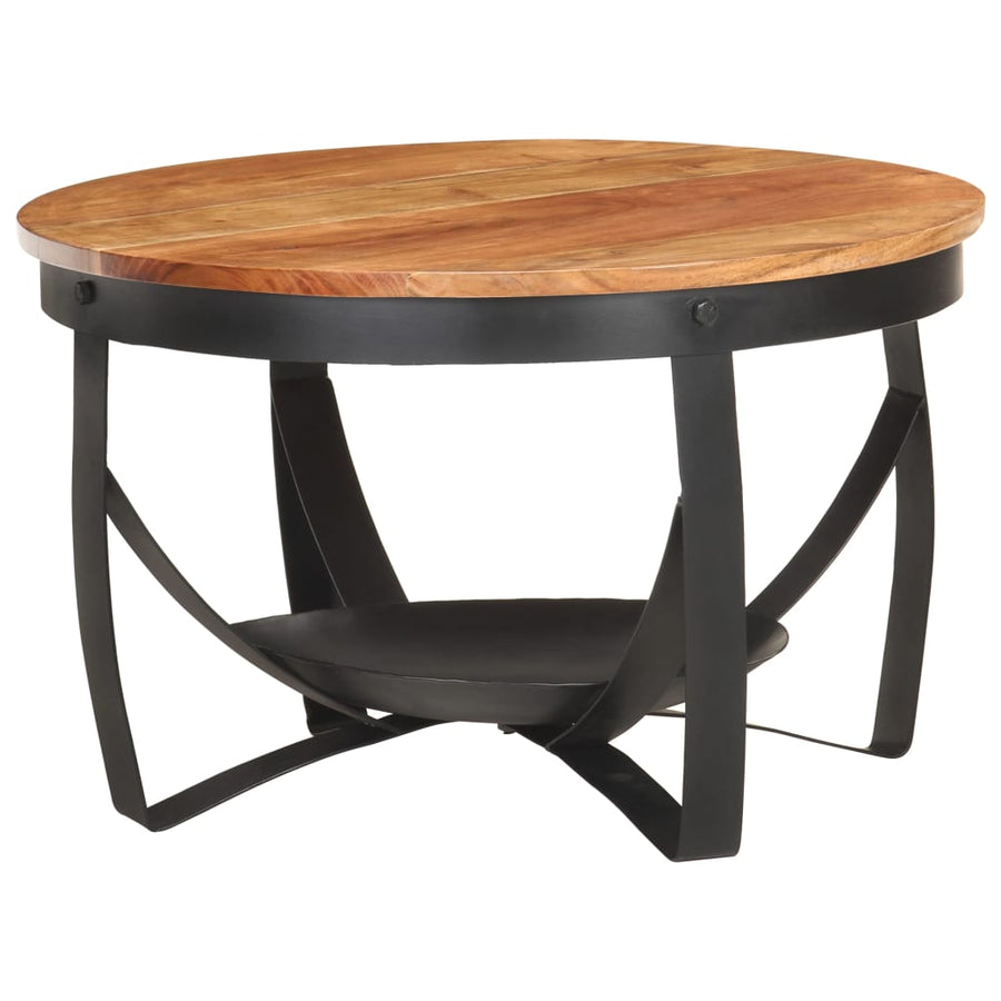 Salontafel Ø 68 x 43 cm Massief acaciahout