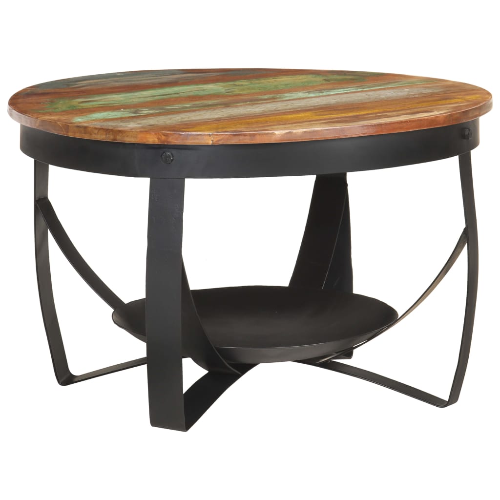 Salontafel Ø 68 x 43 cm massief gerecycled hout