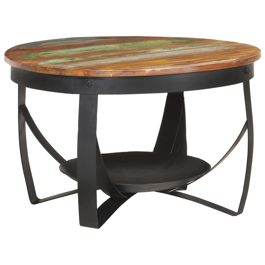 Salontafel Ø 68 x 43 cm massief gerecycled hout