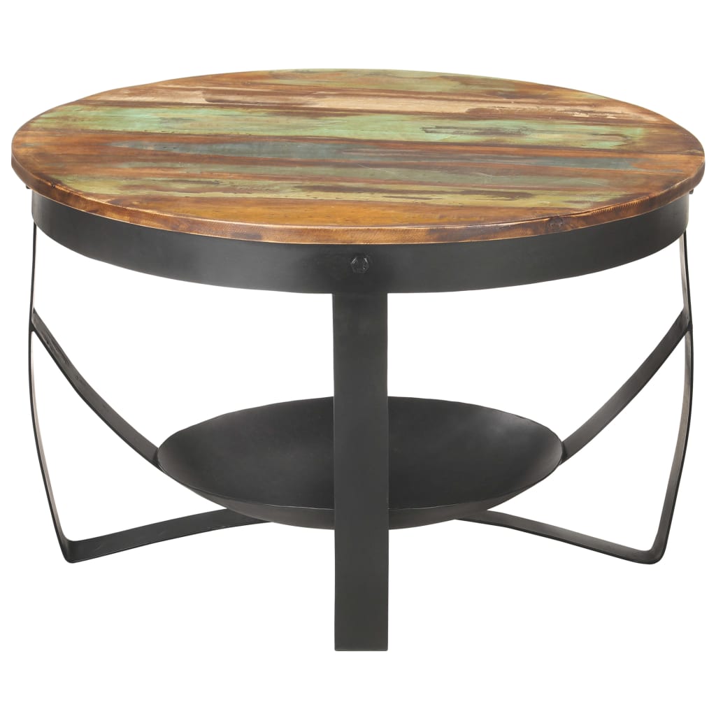 Salontafel Ø 68 x 43 cm massief gerecycled hout