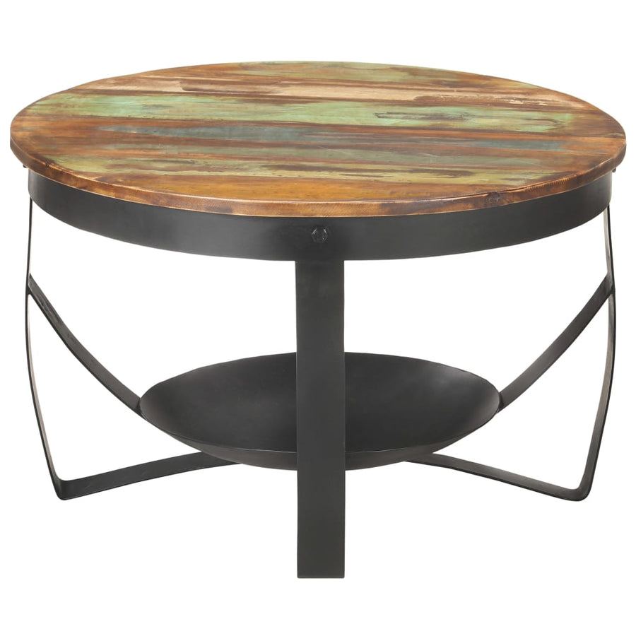 Salontafel Ø 68 x 43 cm massief gerecycled hout