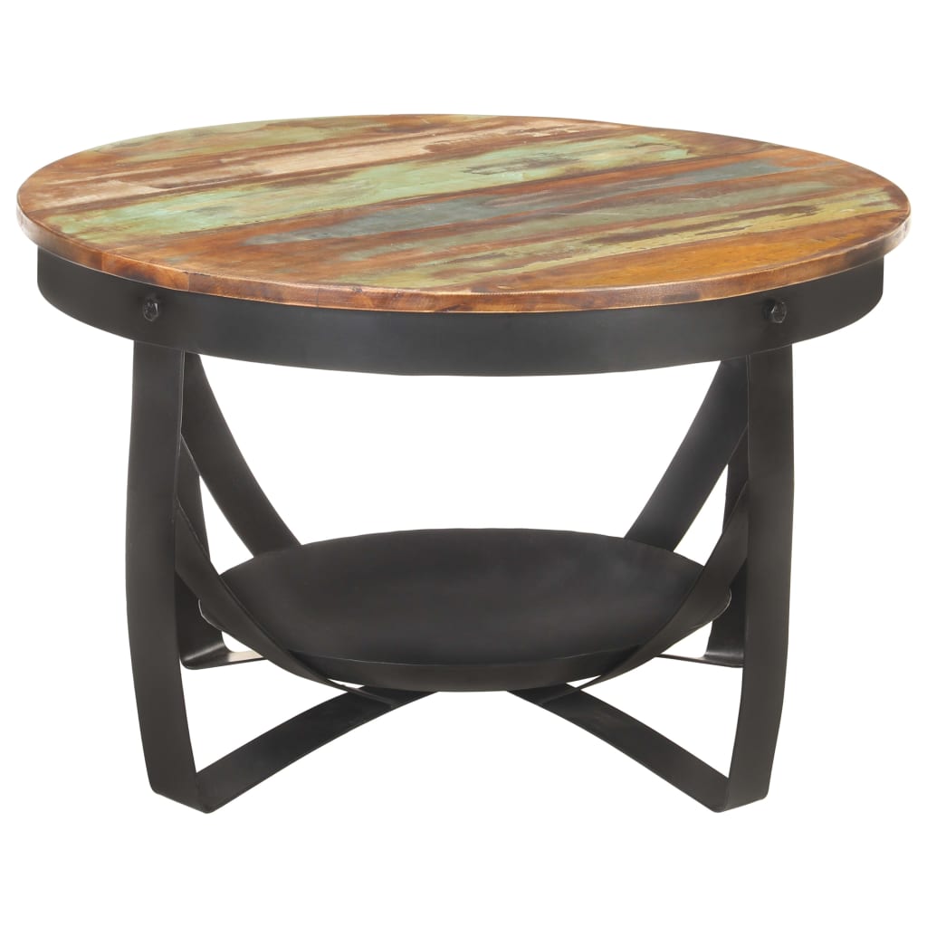 Salontafel Ø 68 x 43 cm massief gerecycled hout
