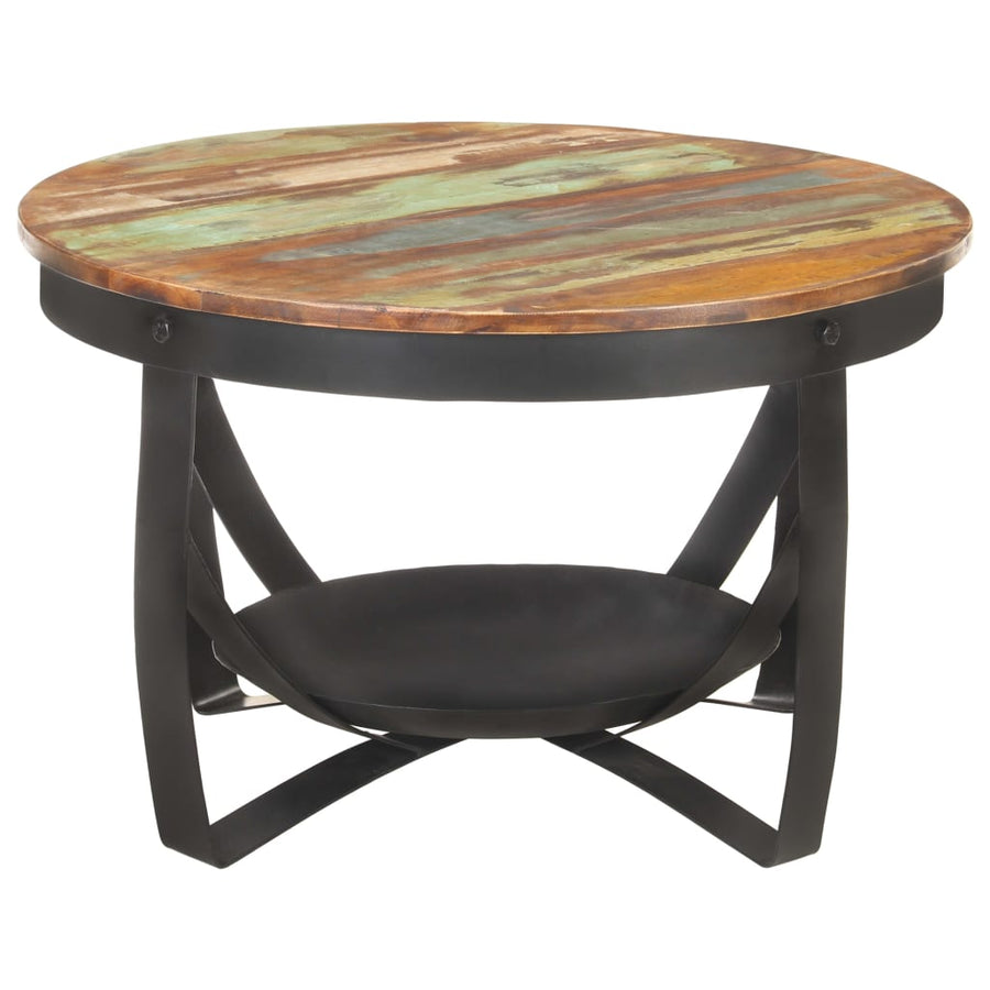 Salontafel Ø 68 x 43 cm massief gerecycled hout