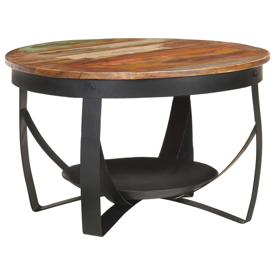 Salontafel Ø 68 x 43 cm massief gerecycled hout