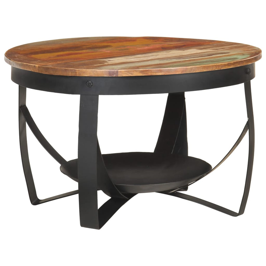 Salontafel Ø 68 x 43 cm massief gerecycled hout