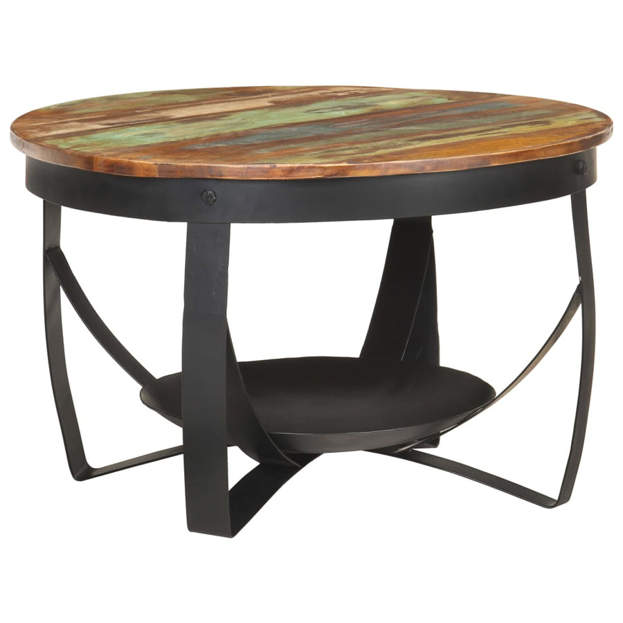 Salontafel Ø 68 x 43 cm massief gerecycled hout