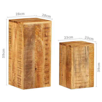 Plantenstandaards Massief Mangohout 2 Lichtbruin