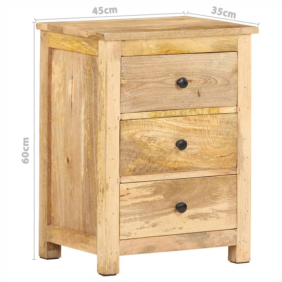 Nachtkastje 45X35X60 Cm Massief Mangohout