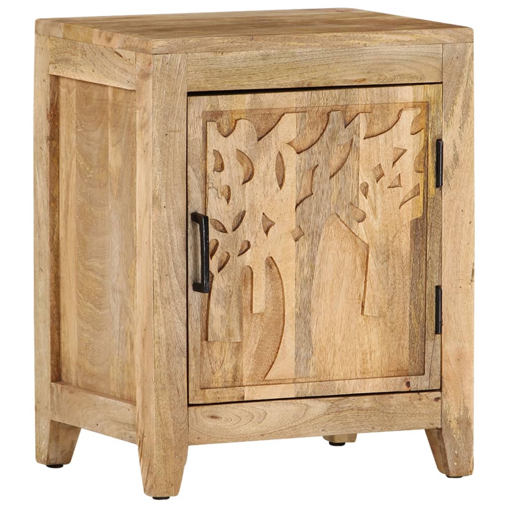 Nachtkastje 40X30X50 Cm Massief Mangohout