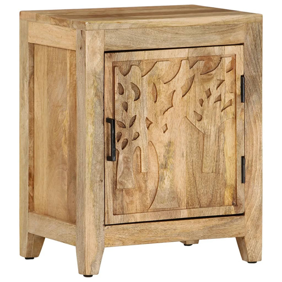 Nachtkastje 40X30X50 Cm Massief Mangohout