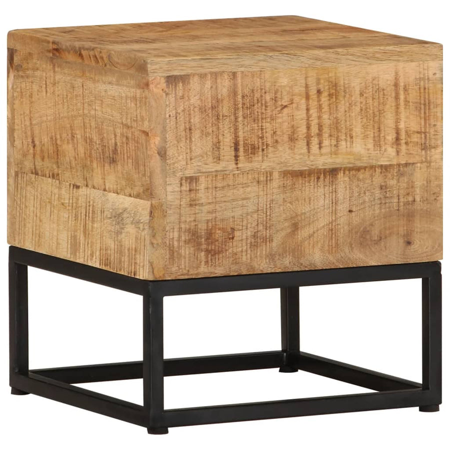 Bijzettafel 30X30X33 Cm Ruw Mangohout
