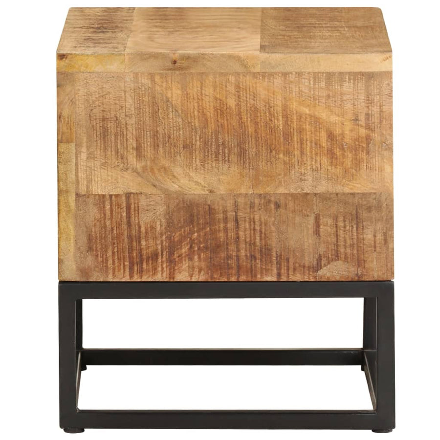 Bijzettafel 30X30X33 Cm Ruw Mangohout