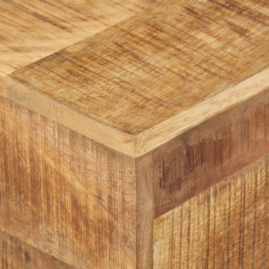 Bijzettafel 30X30X33 Cm Ruw Mangohout