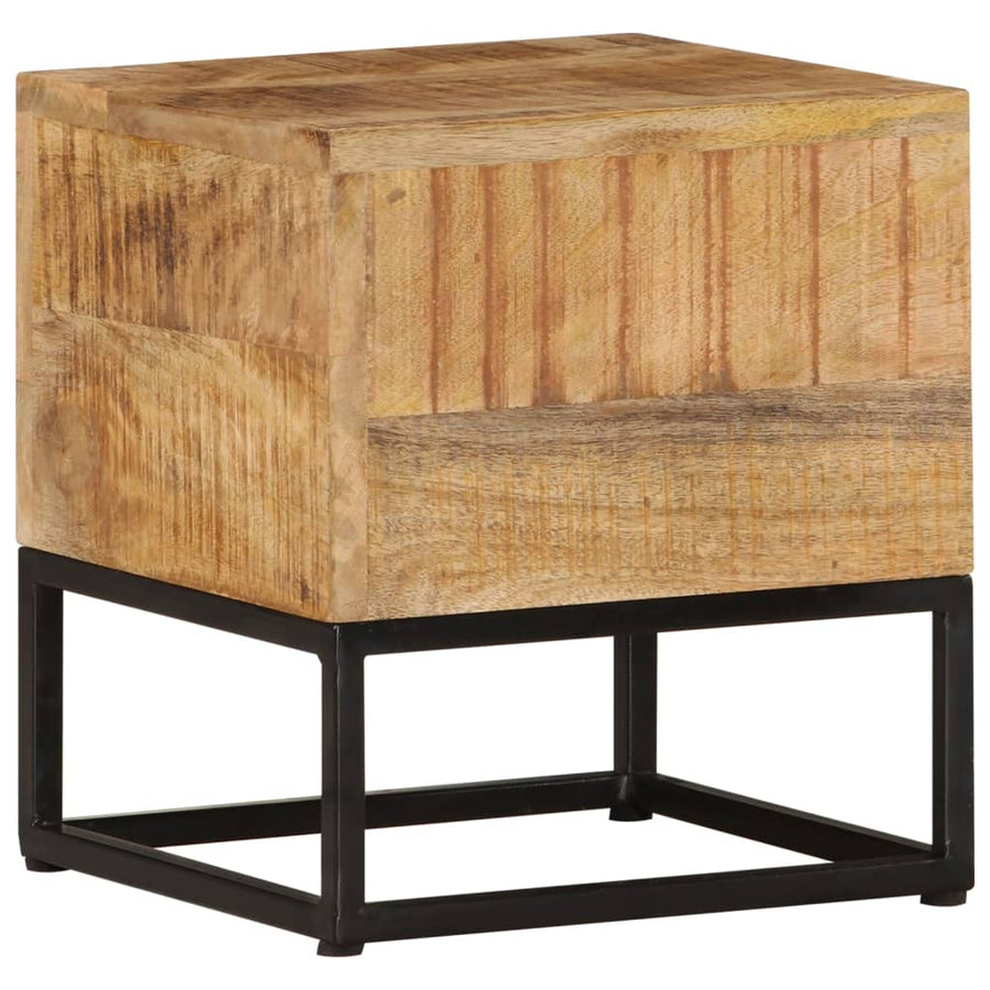 Bijzettafel 30X30X33 Cm Ruw Mangohout