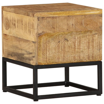 Bijzettafel 30X30X33 Cm Ruw Mangohout