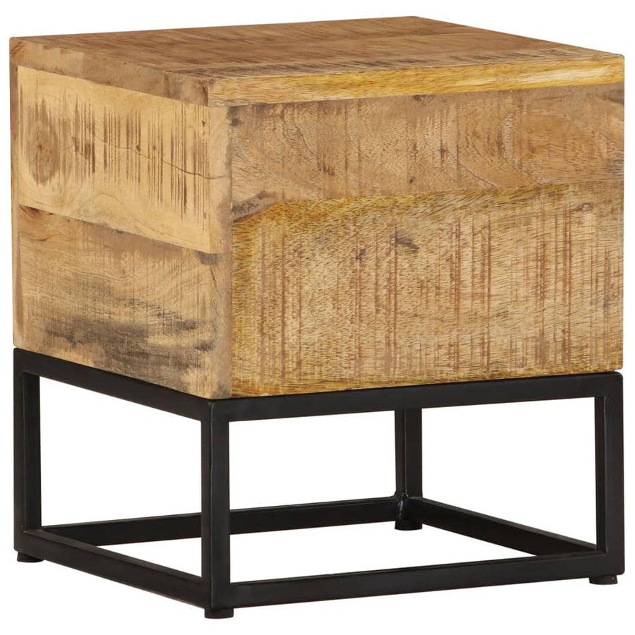 Bijzettafel 30X30X33 Cm Ruw Mangohout
