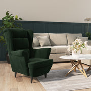 Fauteuil fluweel donkergroen 78x90x96.5 cm