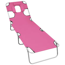 Ligbed Inklapbaar Met Hoofdkussen Staal Magenta magento pink