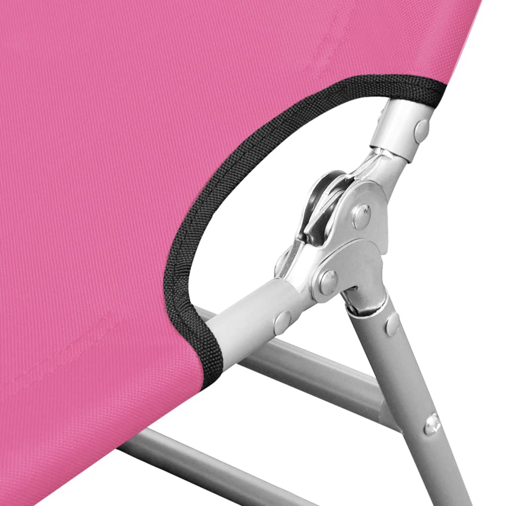 Ligbed Inklapbaar Met Hoofdkussen Staal Magenta magento pink