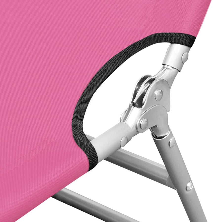 Ligbed Inklapbaar Met Hoofdkussen Staal Magenta magento pink
