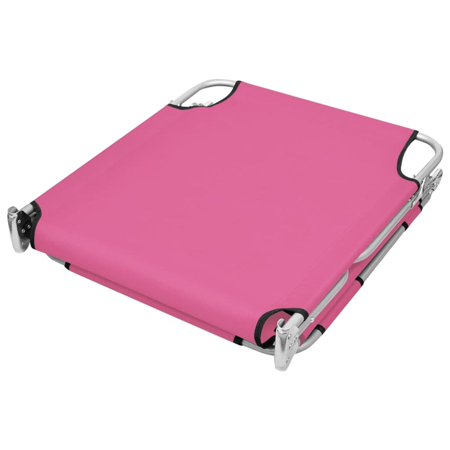Ligbed Inklapbaar Met Hoofdkussen Staal Magenta magento pink