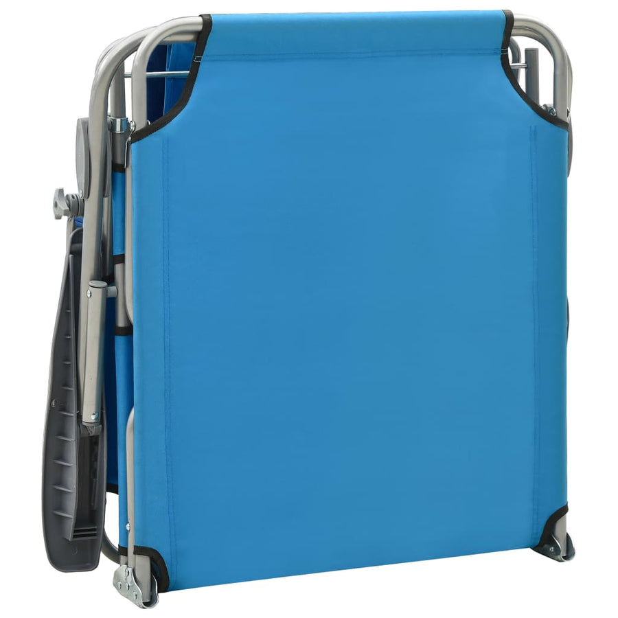 Ligbed Met Luifel Staal Staal Blauw