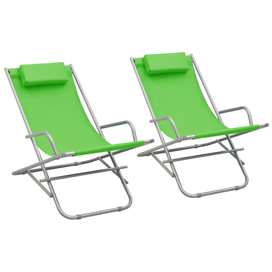 Klapstoelen Staal Groen
