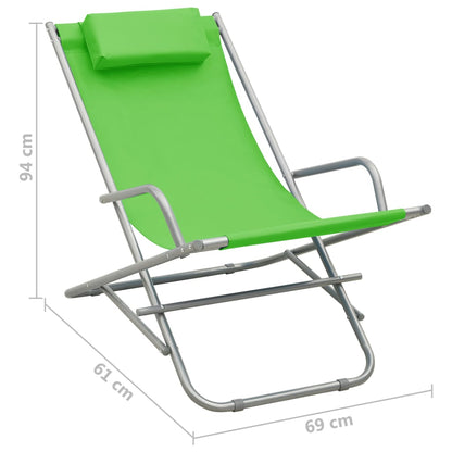 Klapstoelen Staal Groen