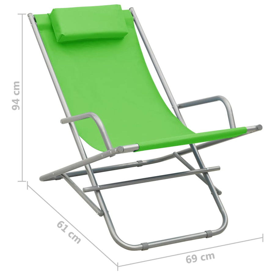 Klapstoelen Staal Groen