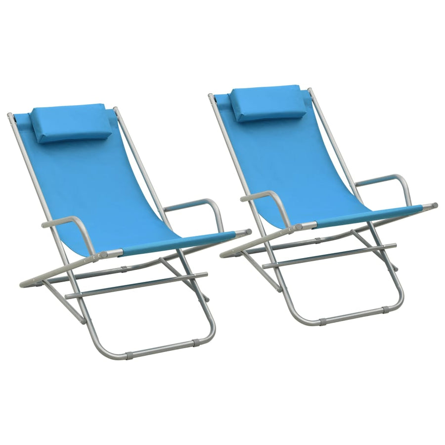 Klapstoelen Staal Blauw lichtblauw