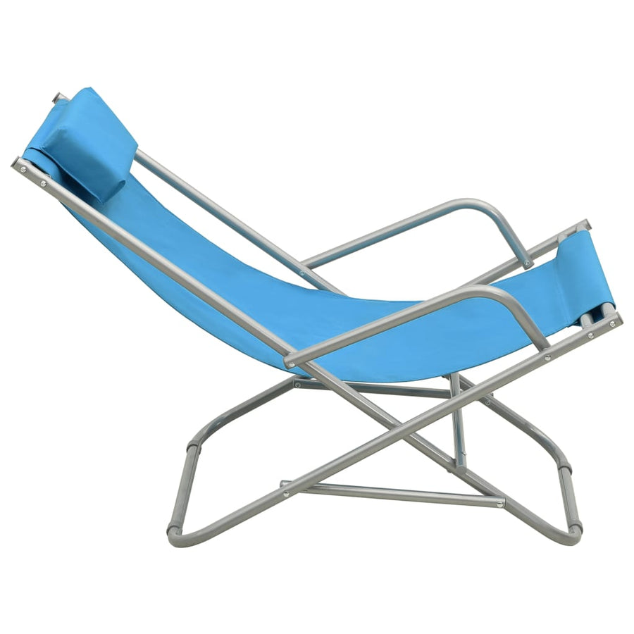 Klapstoelen Staal Blauw lichtblauw