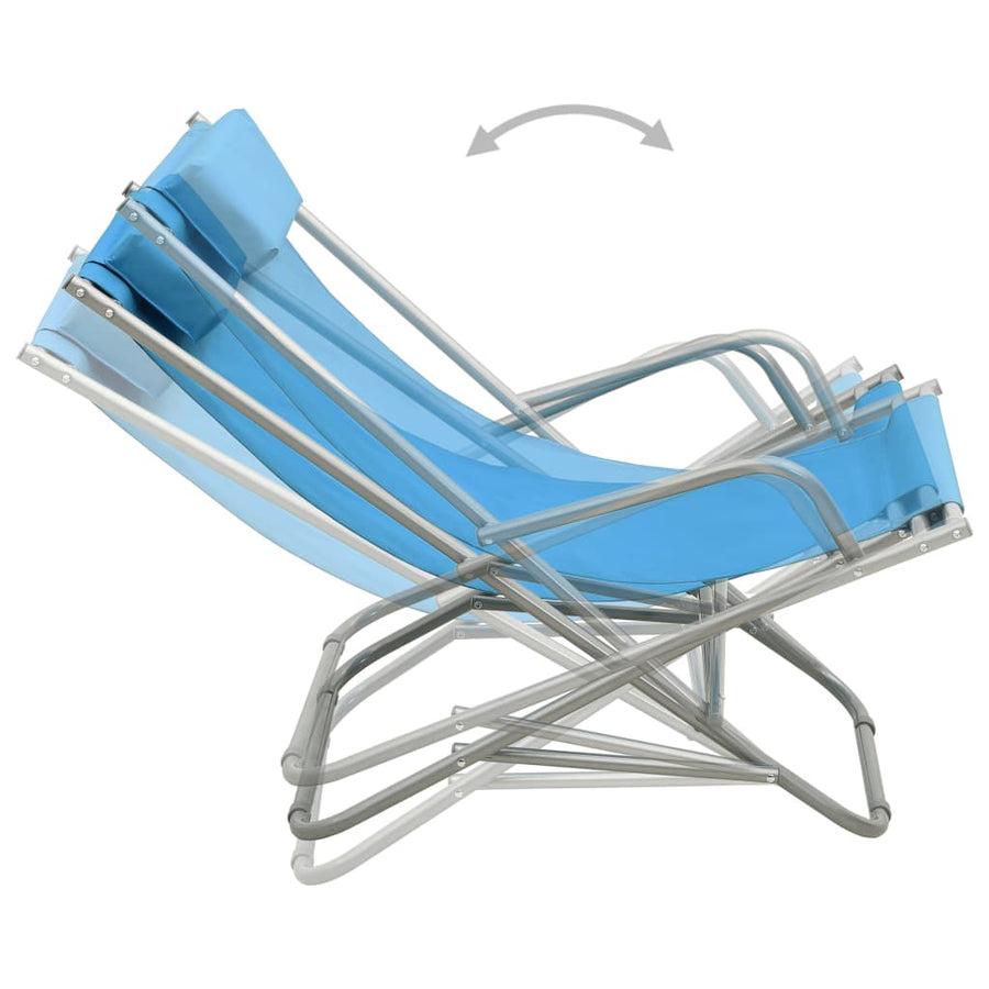 Klapstoelen Staal Blauw lichtblauw