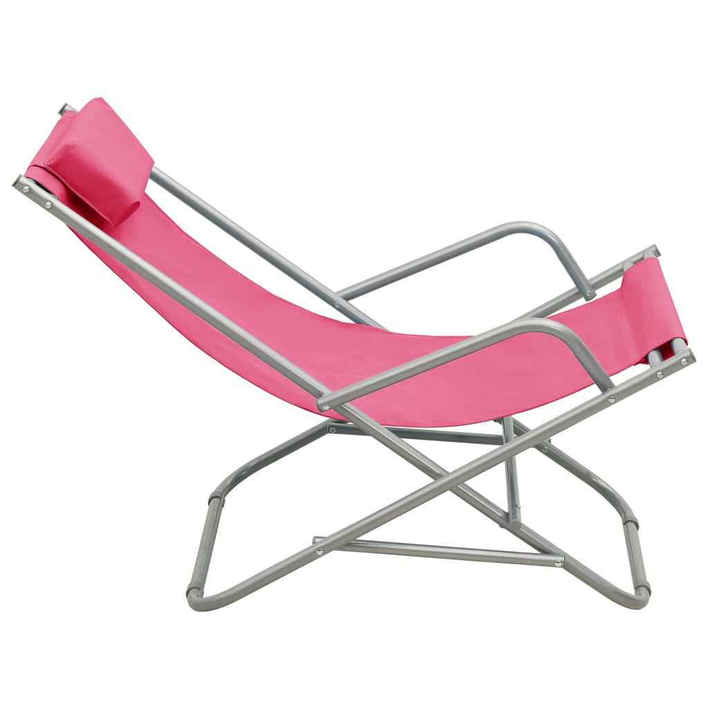 Klapstoelen Staal Roze