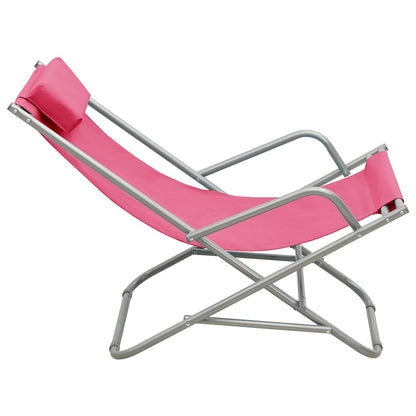 Klapstoelen Staal Roze