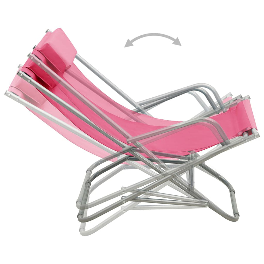 Klapstoelen Staal Roze