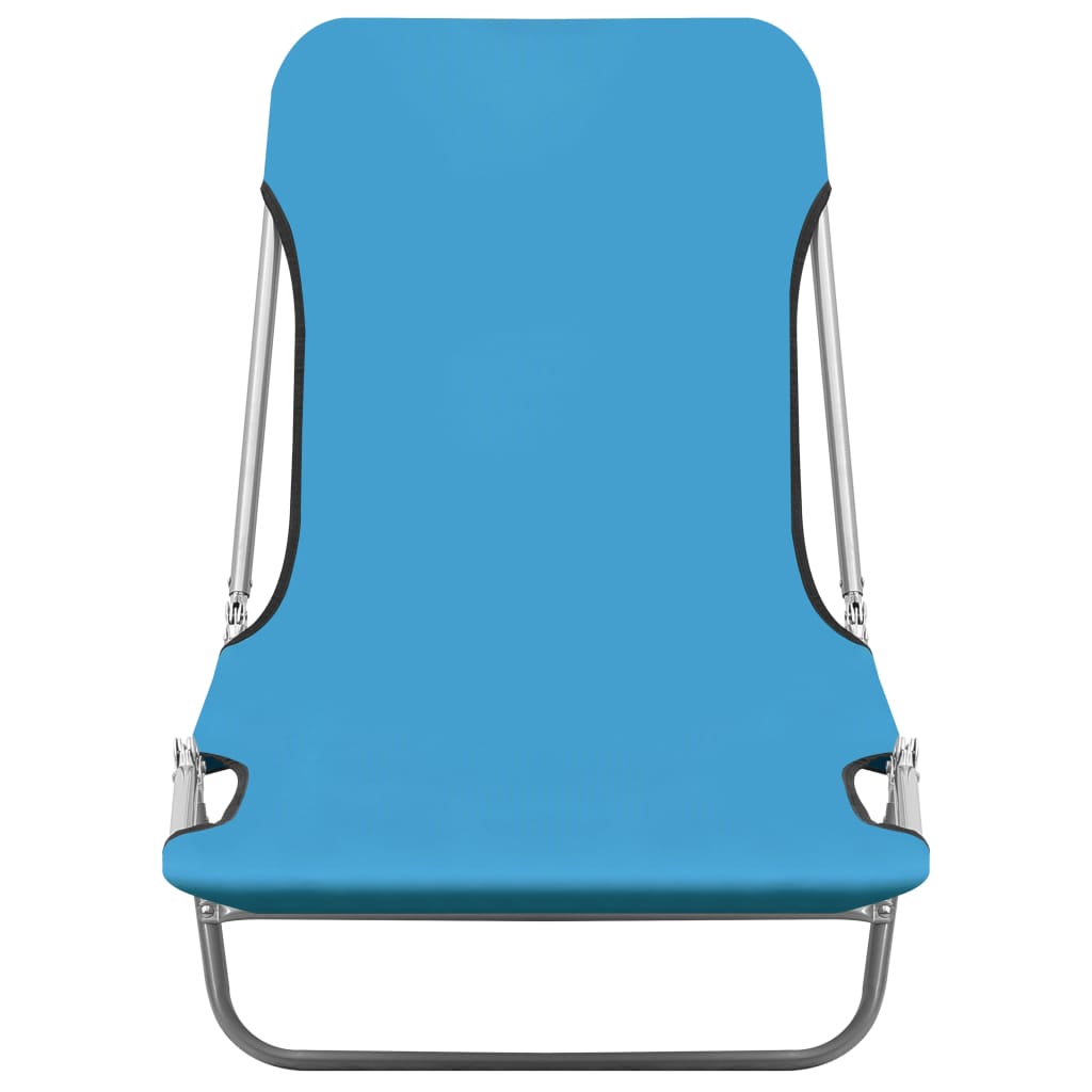 Ligbedden Inklapbaar Staal En Stof Blauw