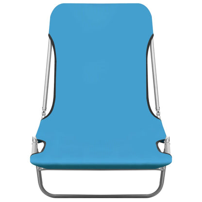 Ligbedden Inklapbaar Staal En Stof Blauw