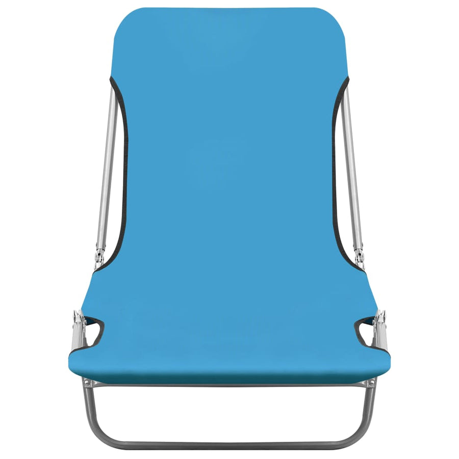 Ligbedden Inklapbaar Staal En Stof Blauw