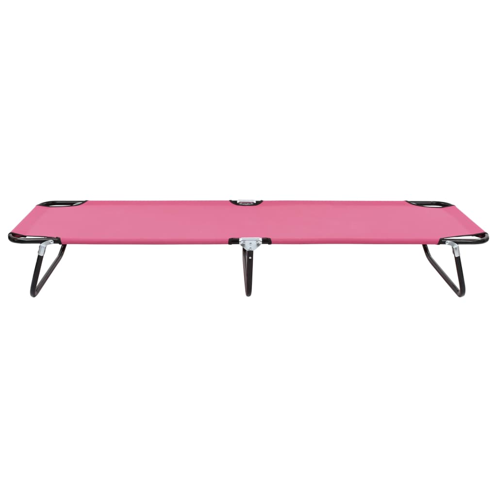 Ligbed Inklapbaar Staal Roze